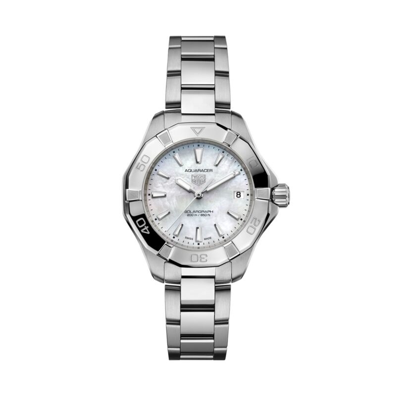 Aquaracer Professional 200 Solargraph 34mm Ladies Watch Mother Of Pearl