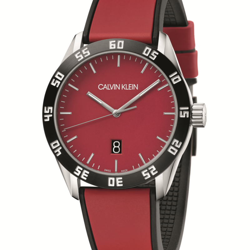 Calvin Klein Compete Red Silicone Quartz Men's Watch K9R31CUP