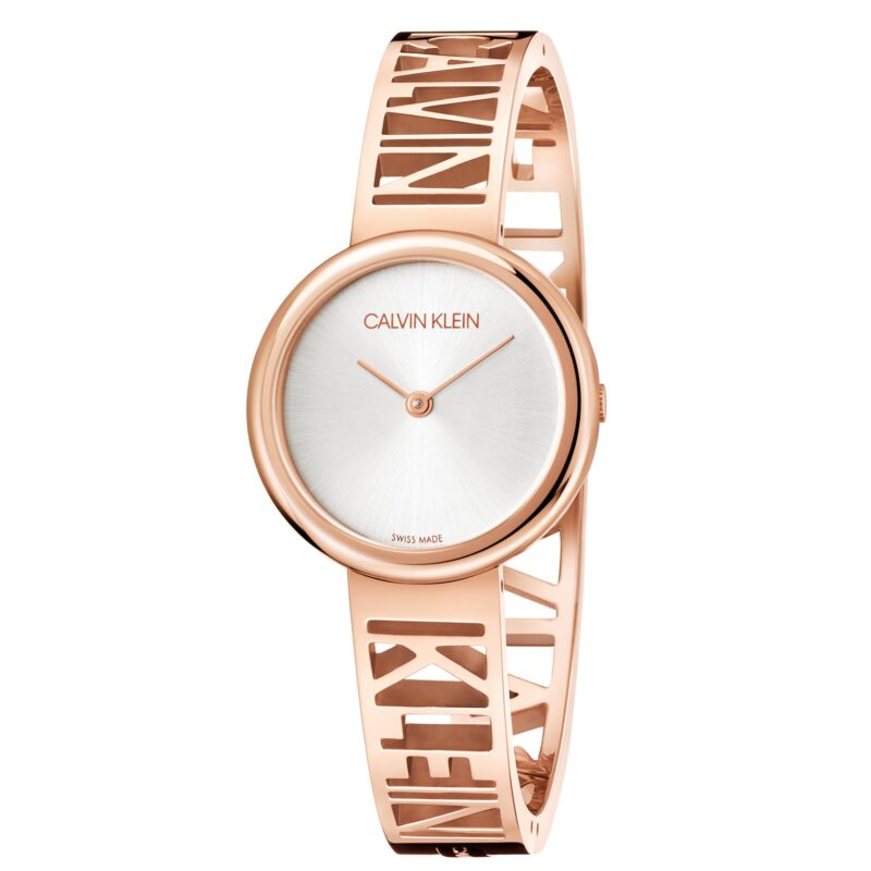 Calvin Klein Mania Quartz Silver Dial Rose Gold Stainless Steel Bracelet Ladies Watch KBK2S616