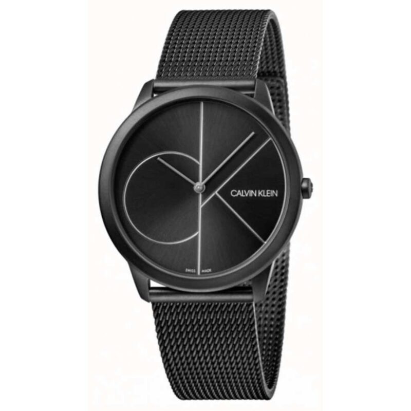 Calvin Klein Minimal Quartz Black Dial Milanese Stainless Steel Bracelet Men's Watch K3M5145X