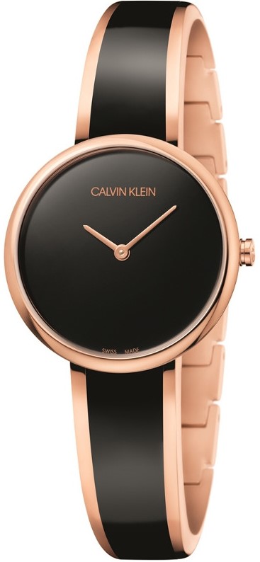 Calvin Klein Seduce Collection Stainless Steel Ladies Black Dial Watch K4E2N611