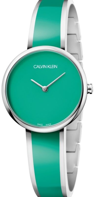 Calvin Klein Seduce Green Dial Green Stainless Steel Bracelet Ladies Watch K4E2N11L 30mm
