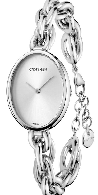 Calvin Klein Statement Quartz Silver Dial Stainless Steel Ladies Watch
