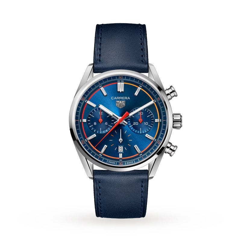 Carrera Chronograph 42mm Mens Watch Blue