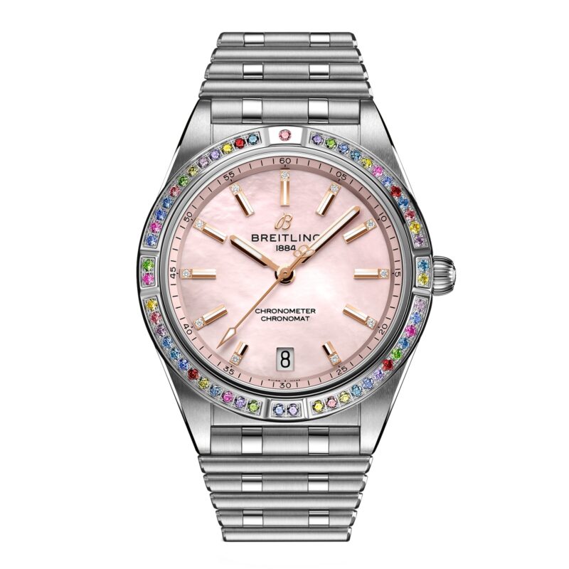 Chronomat Automatic 36 South Sea Pink Stainless Steel Bracelet Ladies Watch