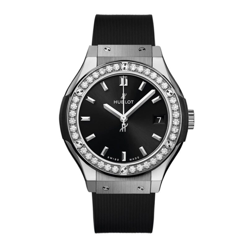 Classic Fusion Titanium Diamonds 33mm Ladies Watch Black