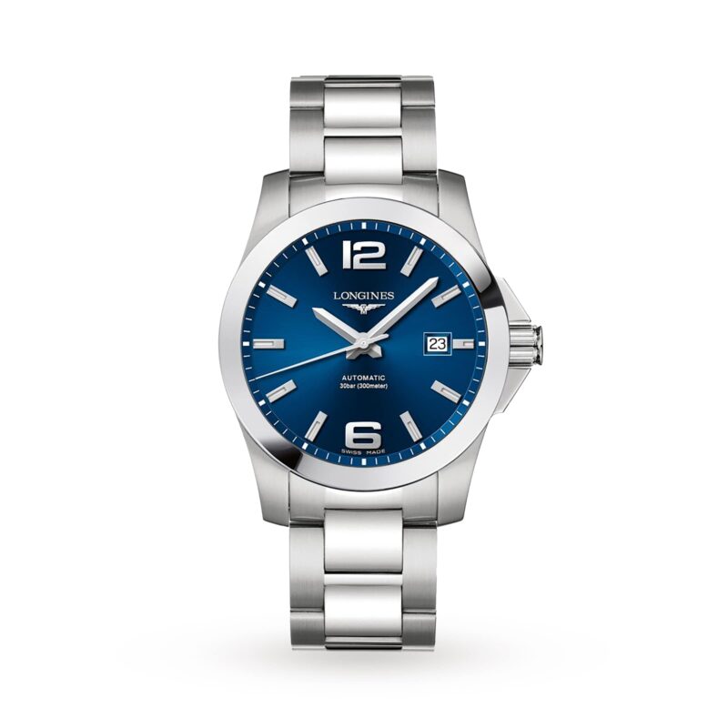 Conquest 41mm Blue Dial Automatic Mens Watch