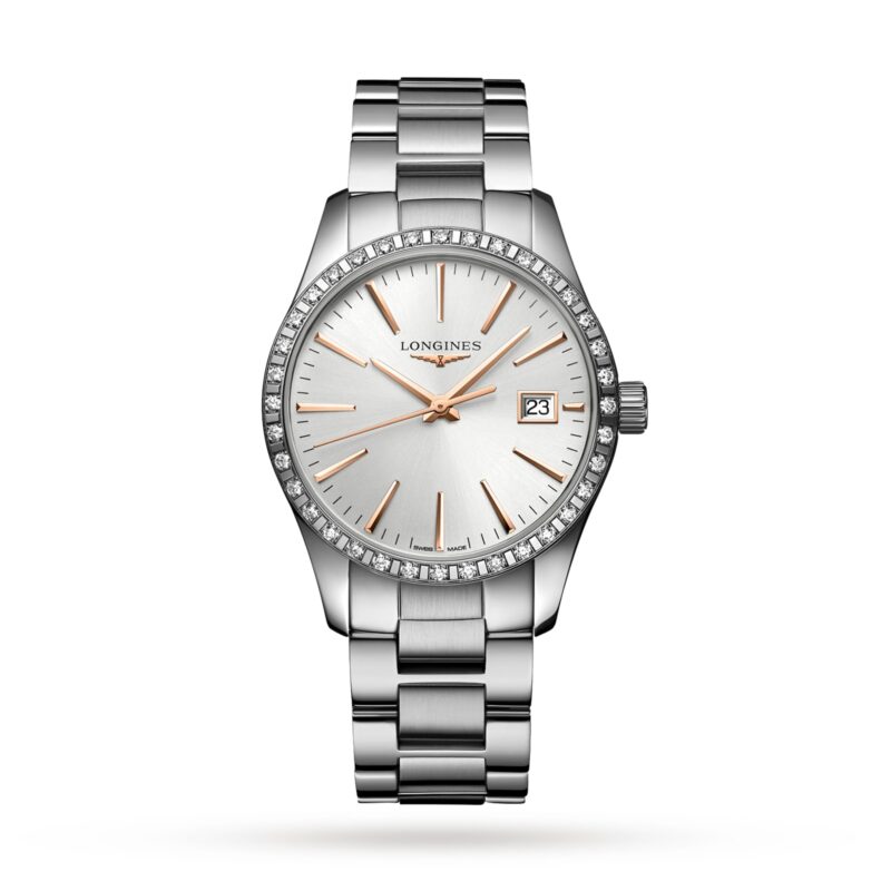 Conquest Classic 34mm Ladies Watch Silver