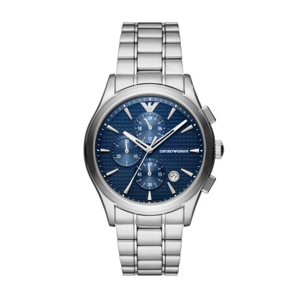 Emporio Armani Chronograph Quartz Blue Dial Steel Strap Men's Watch AR11528