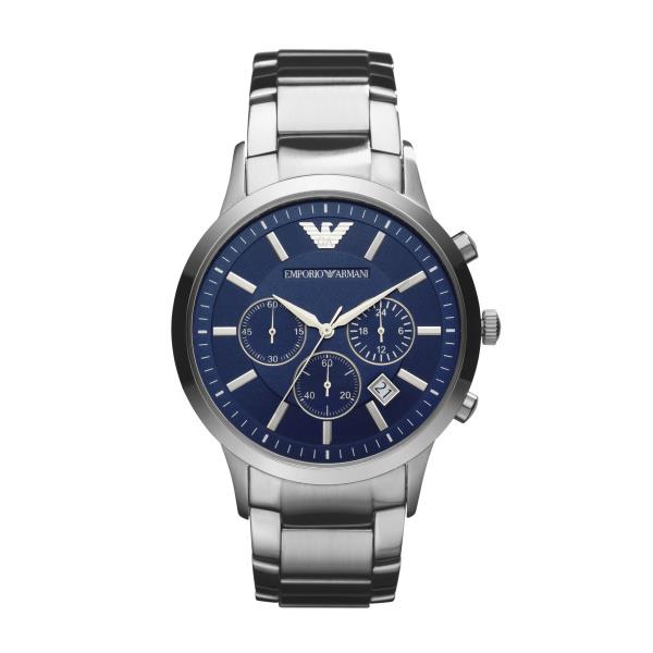 Emporio Armani Chronograph Quartz Blue Dial Steel Strap Men's Watch AR2448