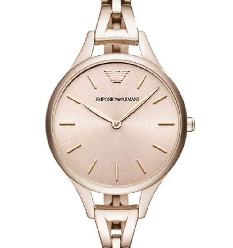 Emporio Armani Ladies Gold Blush Bracelet Watch AR11055