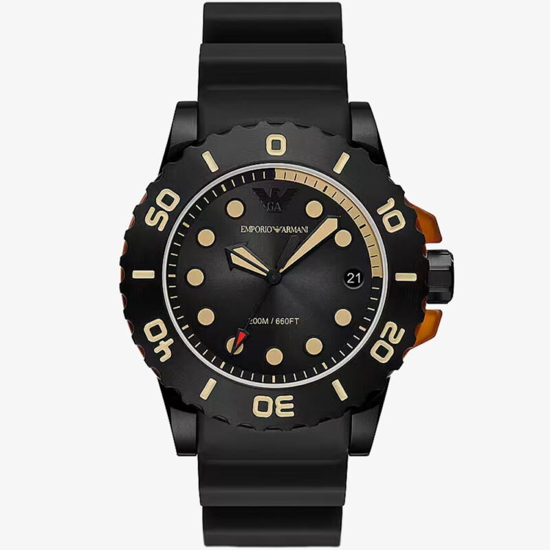 Emporio Armani Mens Aqua Black Watch AR11539