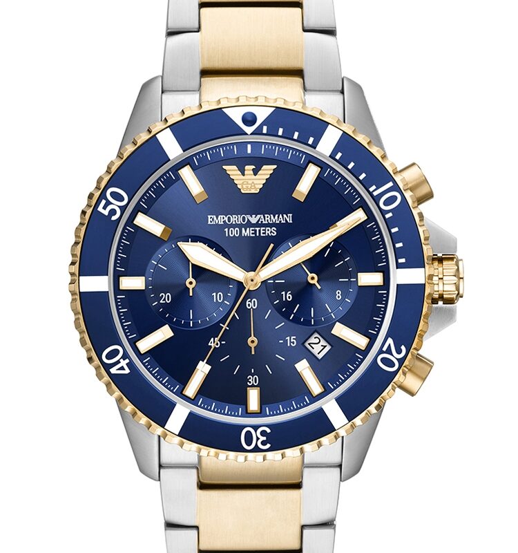 Emporio Armani Mens Diver Chronograph Bracelet Watch AR11362