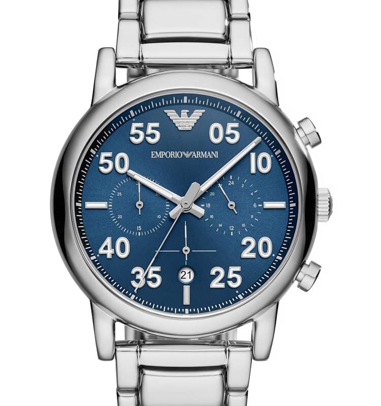 Emporio Armani Mens Luigi Blue Chronograph Watch AR11132