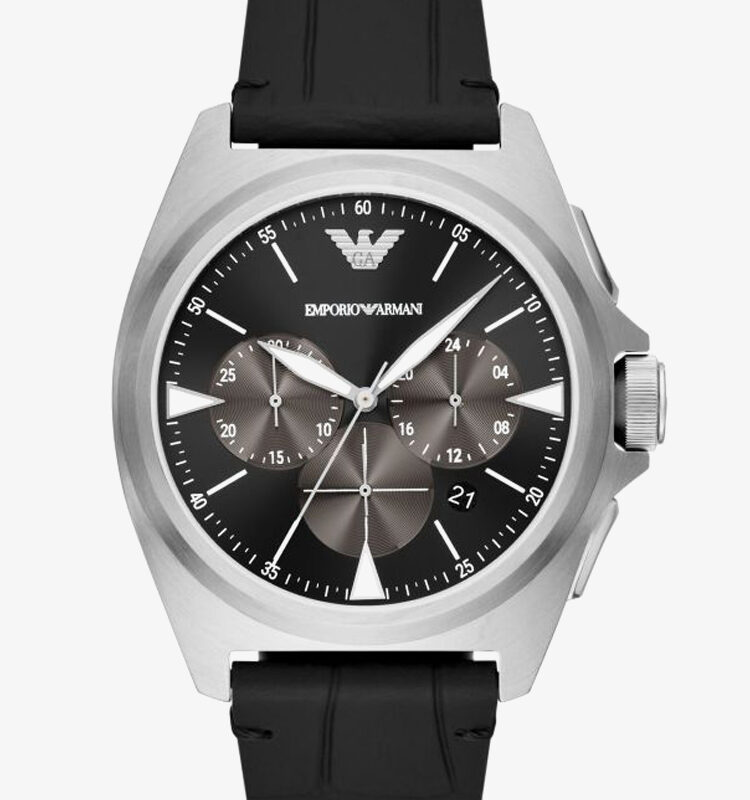 Emporio Armani Mens Nicola Chronograph Strap Watch AR11430