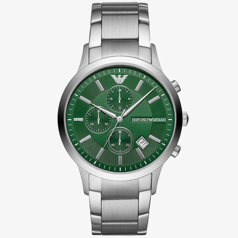 Emporio Armani Mens Renato Green Chronograph Dial Watch AR11507