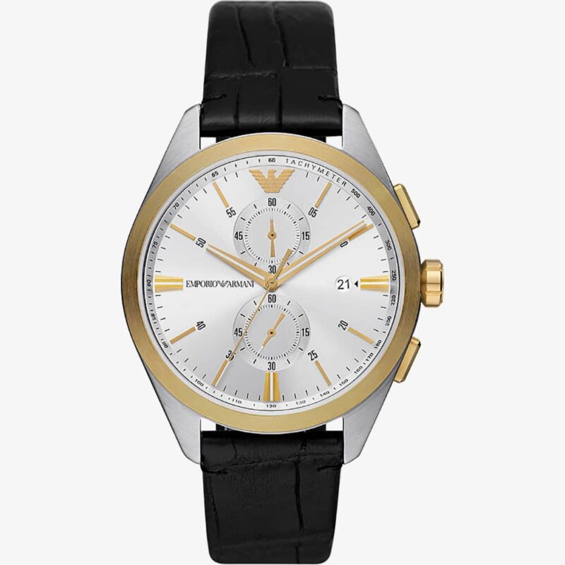 Emporio Armani Mens White Dial Chronograph Watch AR11498