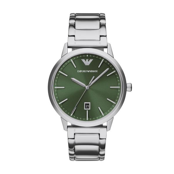 Emporio Armani Quartz Green Dial Steel Strap Men's Watch AR11575