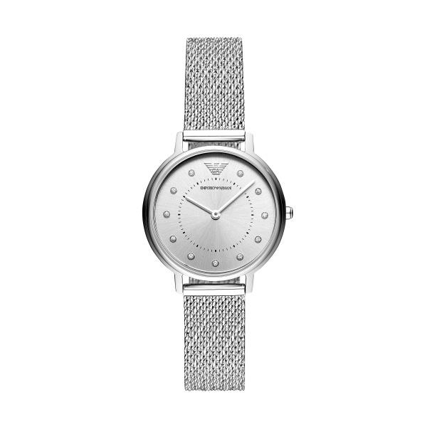 Emporio Armani Quartz Silver Dial Steel Strap Ladies Watch AR11128