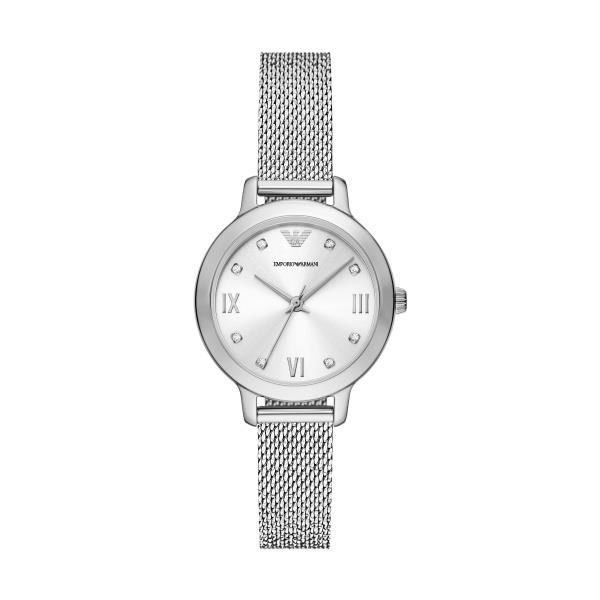 Emporio Armani Quartz Silver Dial Steel Strap Ladies Watch AR11584