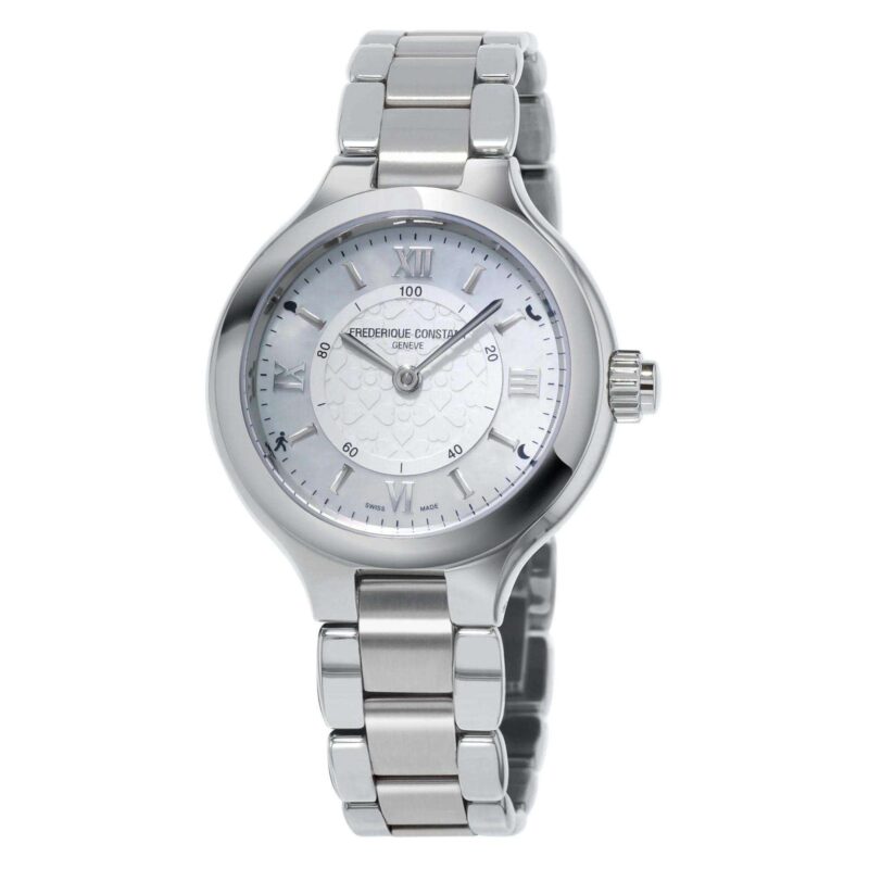 Frederique Constant Delight Smartwatch White Dial Steel Bracelet Ladies Watch FC-281WH3ER6B
