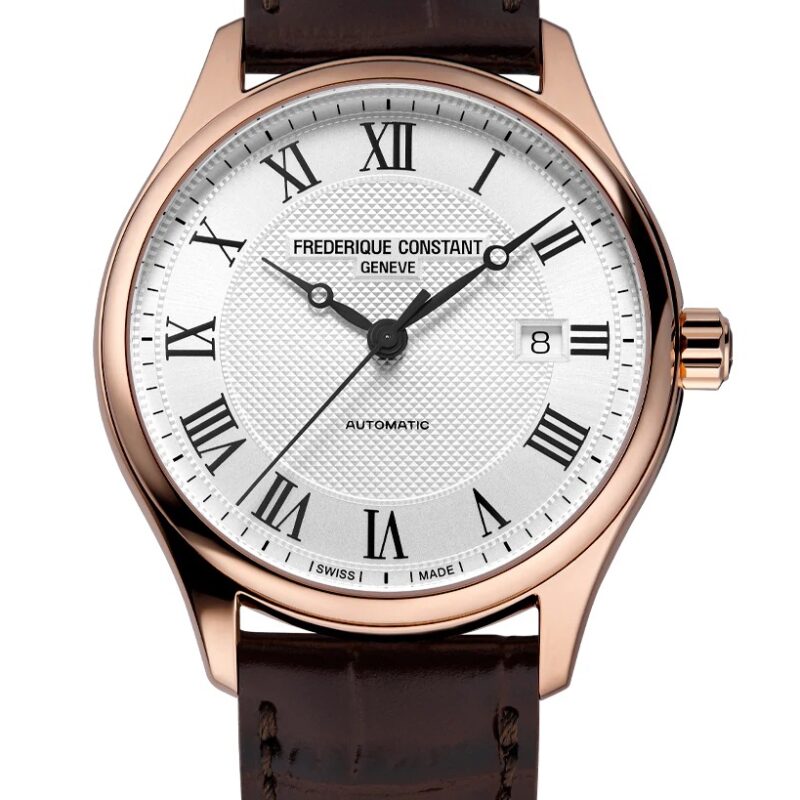 Frederique Constant Mens Classic Rose Gold Plated Watch FC-303MC5B4