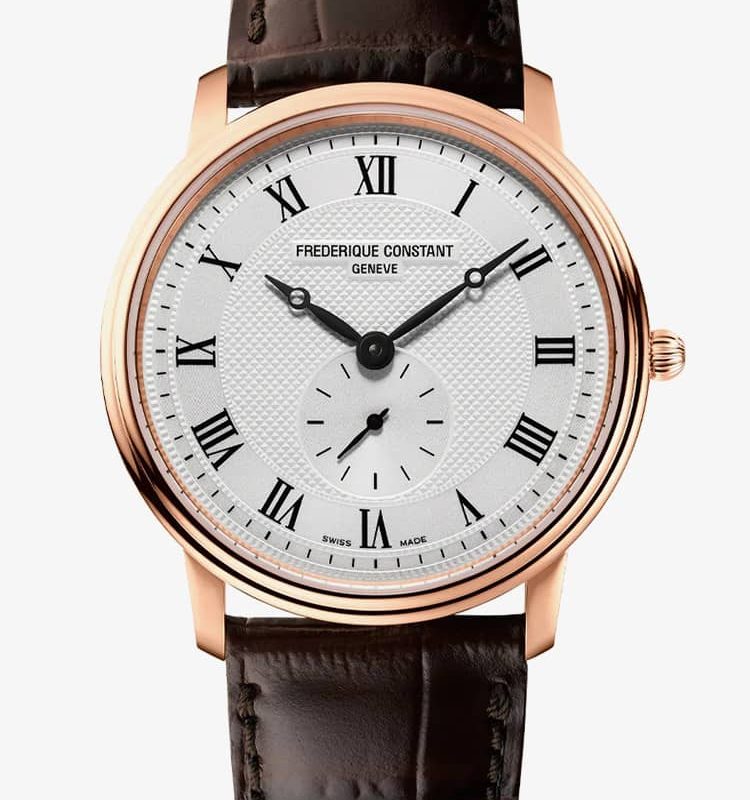 Frederique Constant Mens Slimline Rose Gold Plated Watch FC-235M4S4