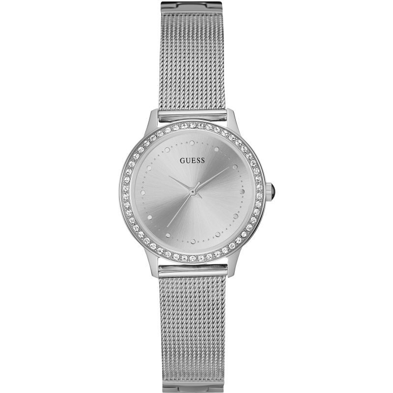 GUESS Ladies silver mesh bracelet watch