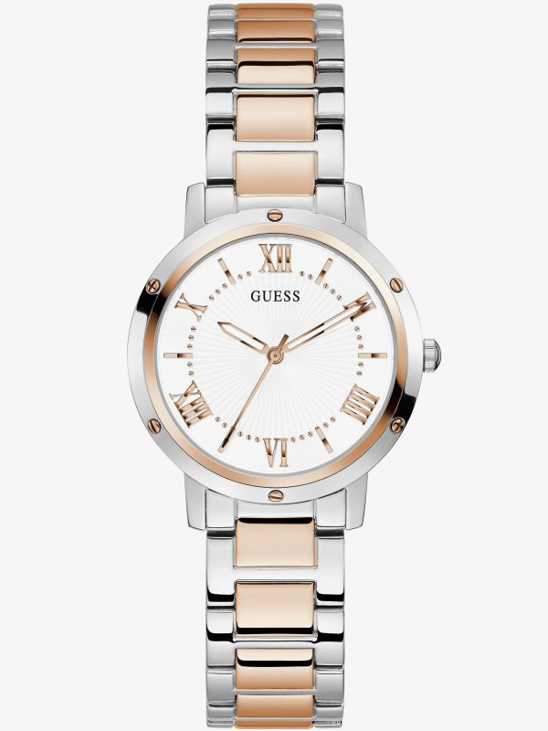 Guess Ladies Dawn Rose Gold Plated Two Tone Watch GW0404L3