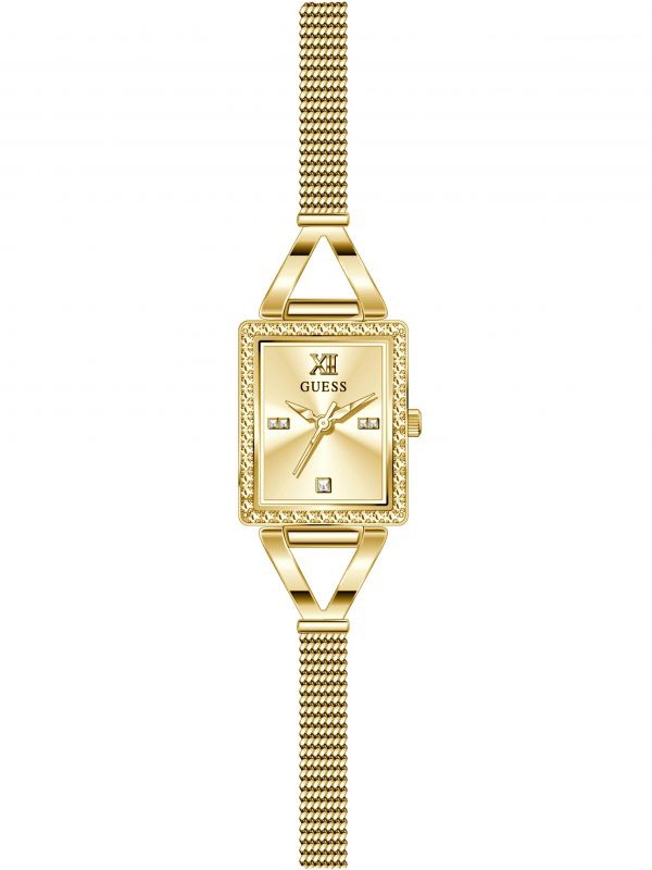 Guess Ladies Grace Gold Plated Mesh Watch GW0400L2