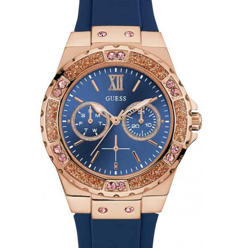 Guess Ladies Limelight Blue Strap Watch W1053L1
