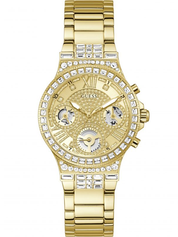 Guess Ladies Moonlight Gold Plated Chronograph Watch GW0320L2
