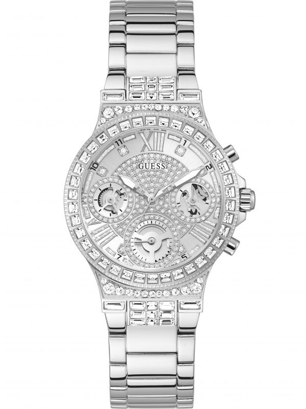 Guess Ladies Moonlight Silver Chronograph Watch GW0320L1