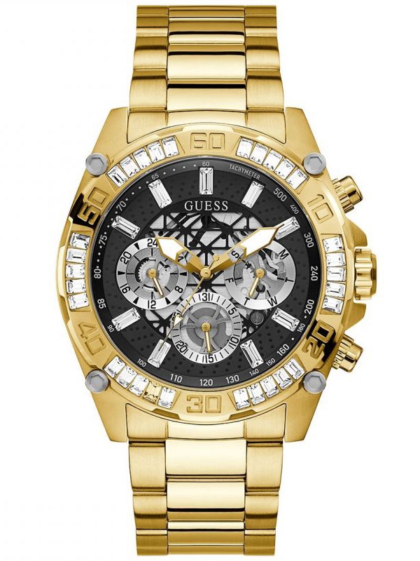 Guess Mens Trophy Gold Plated Chronograph Watch GW0390G2