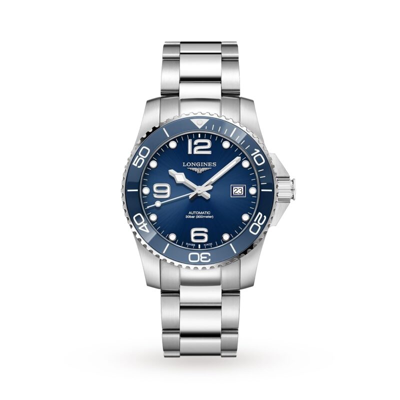 HydroConquest Blue Dial 41mm Automatic Diving Mens Watch