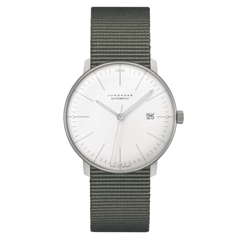 Junghans Max Bill Automatic 027/4001.04 White Dial Textile Strap Men's Watch