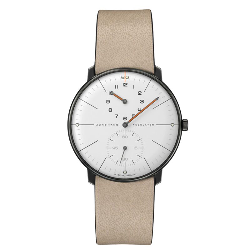 Junghans Max Bill Regulator Edition Set 60 Automatic White Dial Beige Leather Strap Men's Watch ??27/3190.02