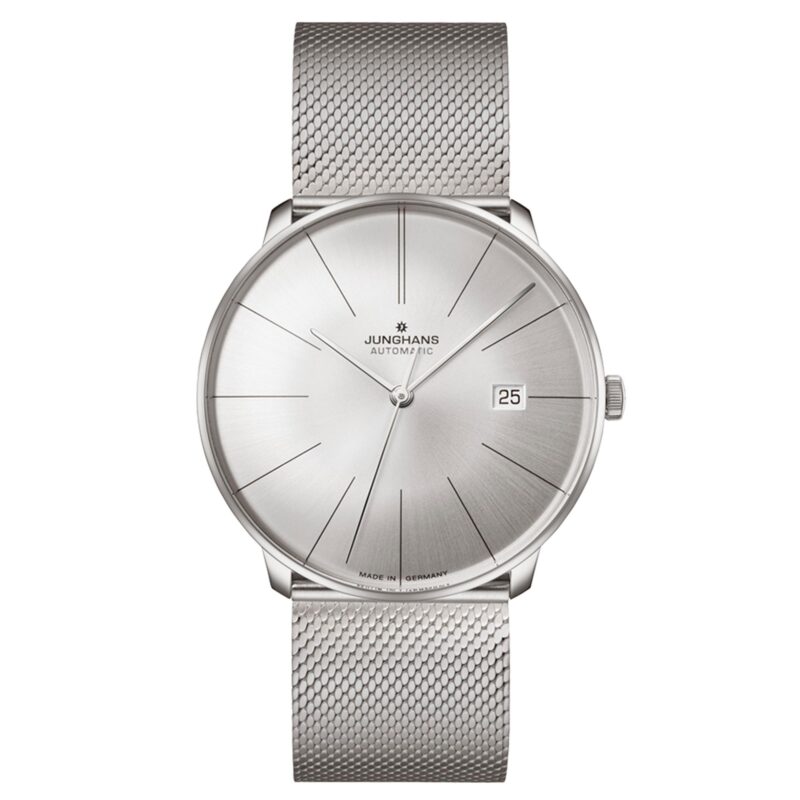 Junghans Meister Fein Automatic Silver Dial Stainless Steel Bracelet Mens Watch 27/4153.44