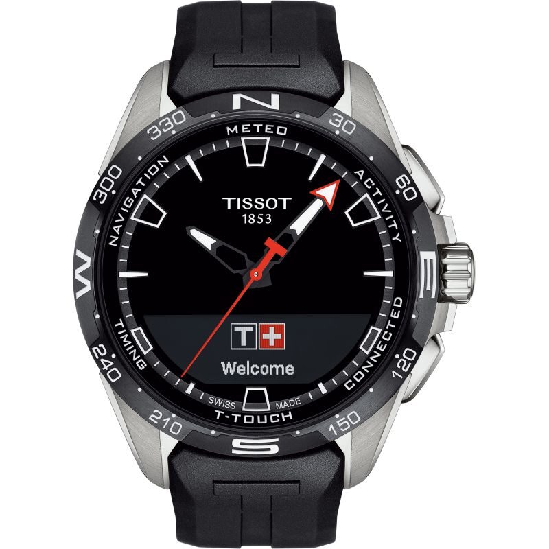 Mens Tissot Titanium Solar Powered Bluetooth Smartwatch