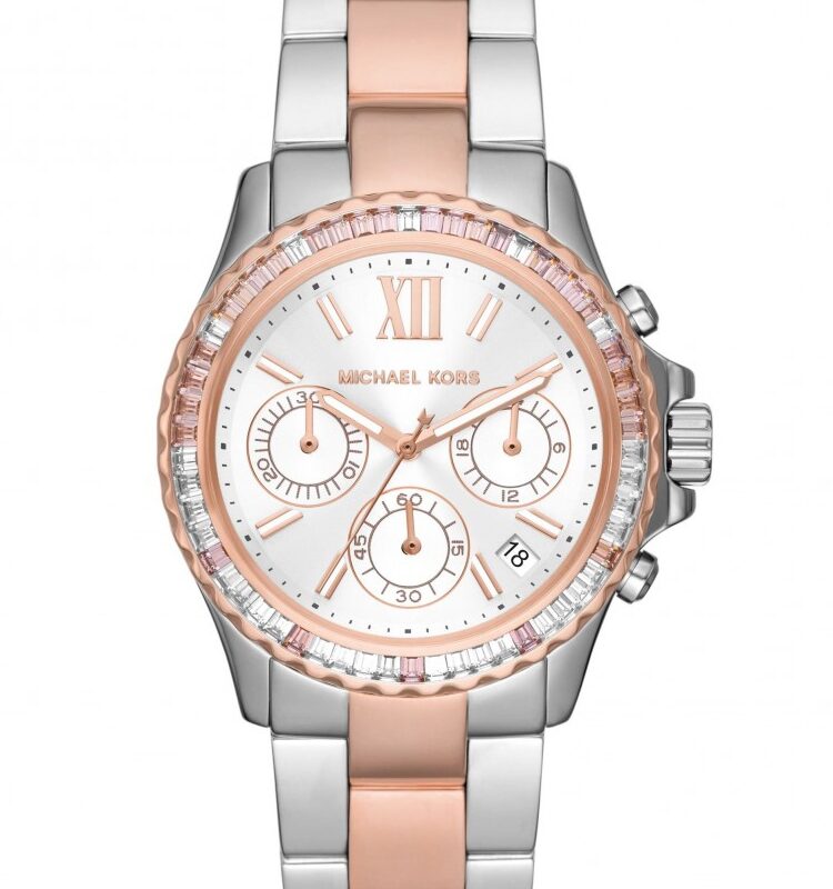 Michael Kors Ladies Everest Two Colour Rose gold Plated Watch MK7214
