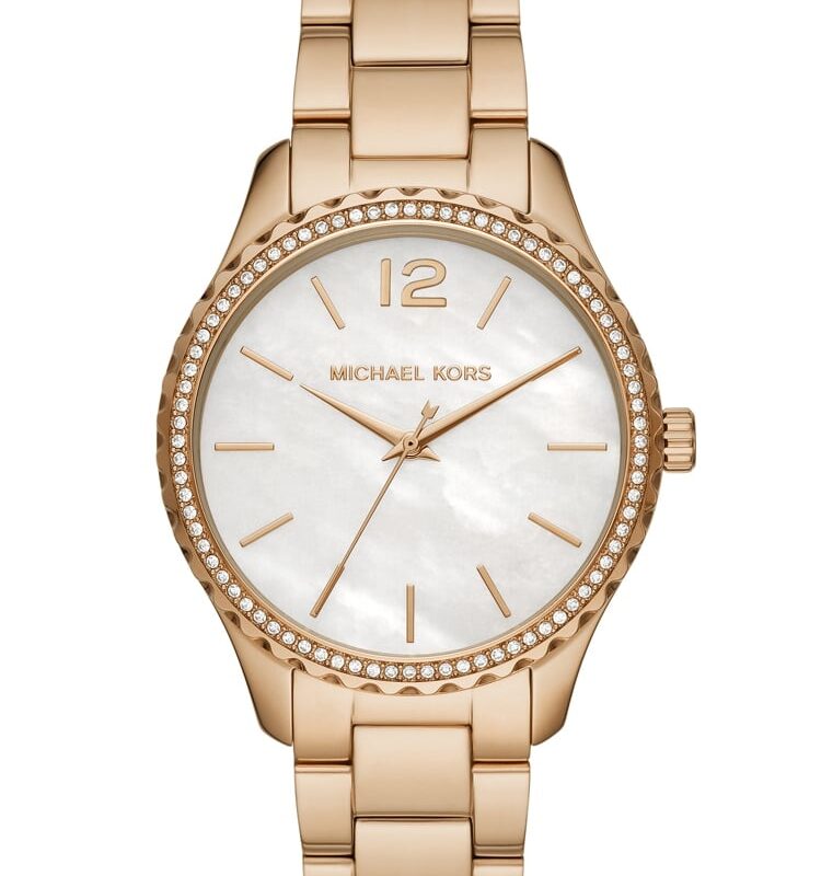 Michael Kors Ladies Layton Gold Tone Bracelet Watch MK6870