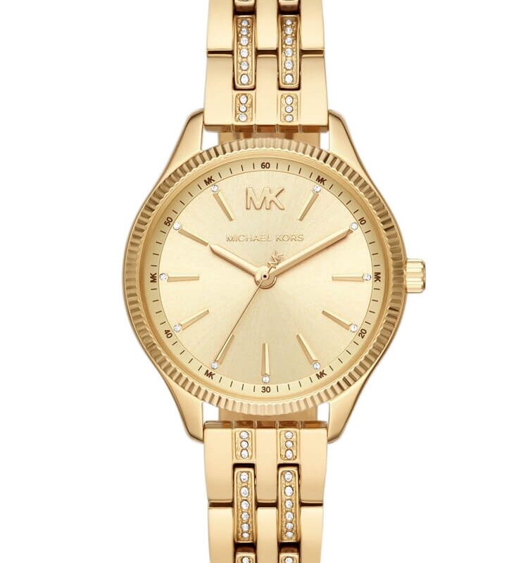 Michael Kors Ladies Lexington Pave Gold Tone Bracelet Watch MK6739