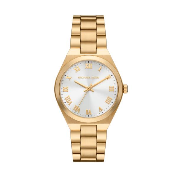 Michael Kors Lennox Silver Dial with Gold-Tone Stainless Steel Bracelet Ladies Watch MK7391