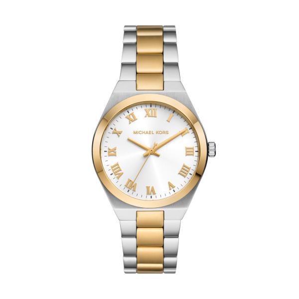Michael Kors Lennox White Dial Two-Tone Stainless Steel Bracelet Ladies Watch MK7464