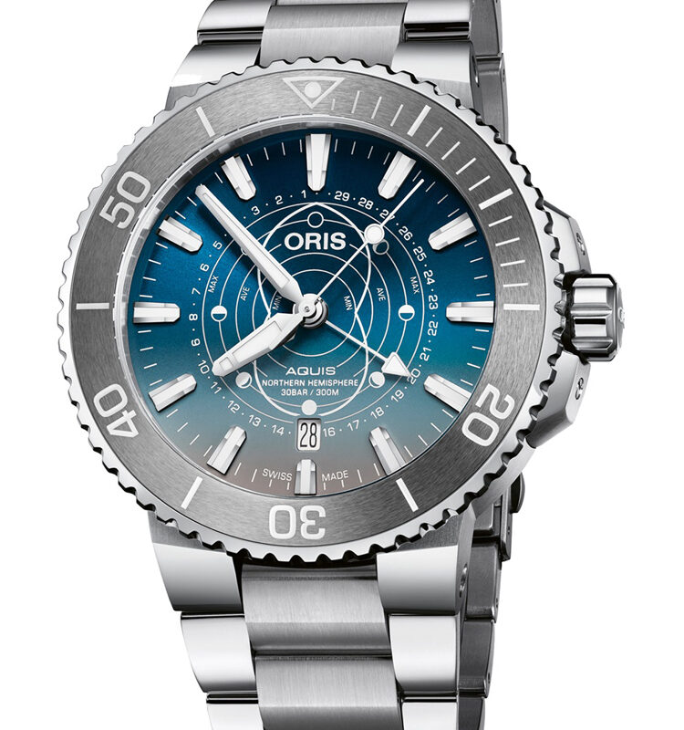 Oris Mens Limited Edition Aquis Dat Watt Watch 01 761 7765 4185-SET