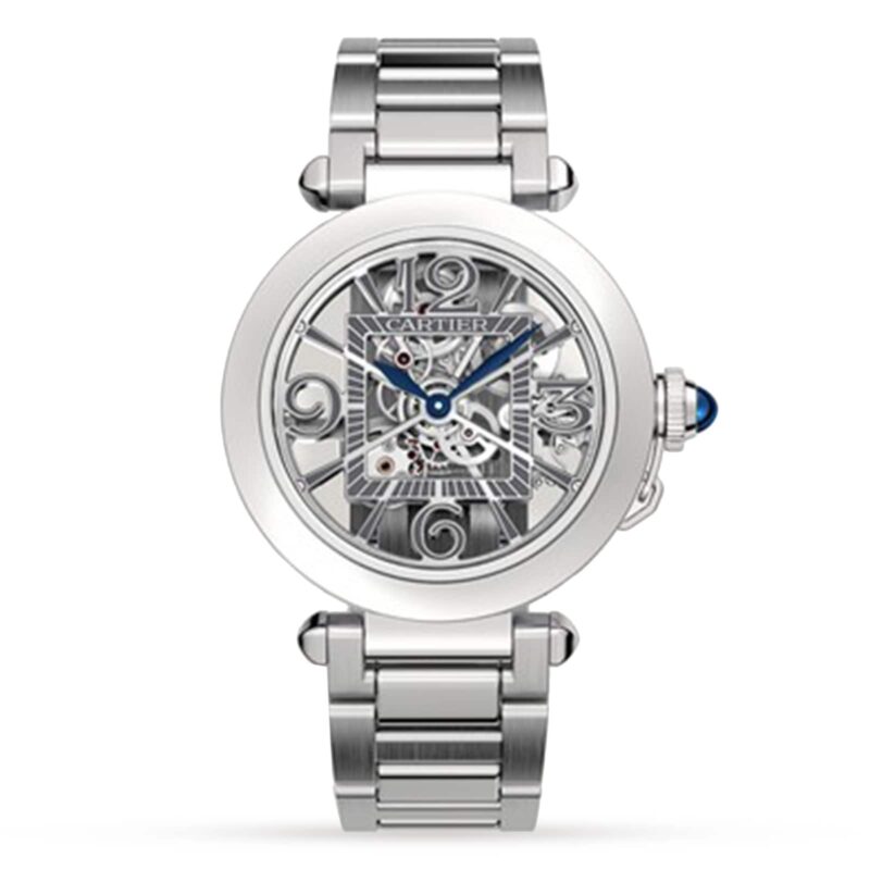Pasha De Cartier Watch 41mm, Automatic Movement, Steel, Interchangeable Metal And Leather Straps