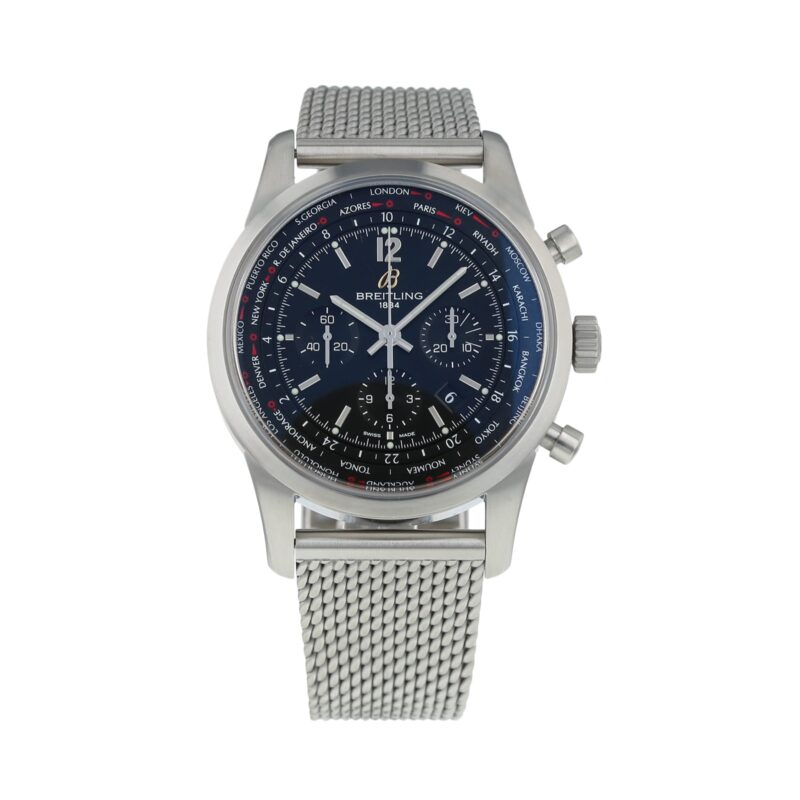 Pre-Owned Breitling Transocean Unitime Mens Watch AB0510U6/BC26