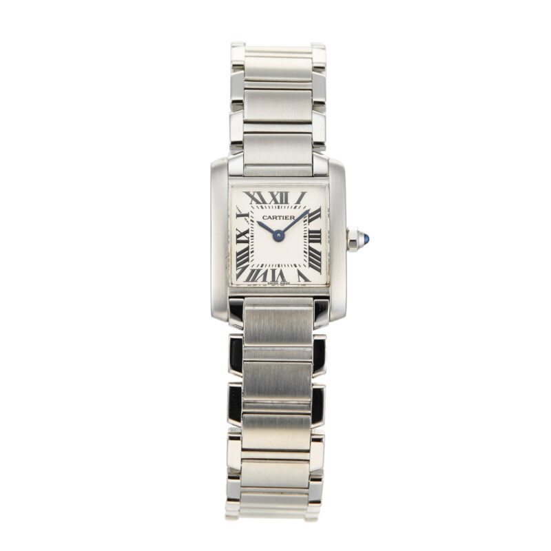 Pre-Owned Carter Tank Francaise Small Silver Steel Ladies Watch W51008Q3