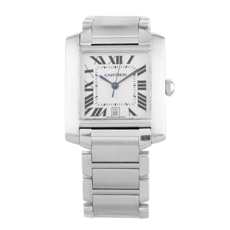 Pre-Owned Cartier Ladies Tank Francaise Silver Bracelet Watch 4408013