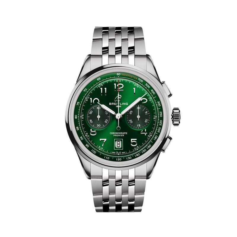 Premier B01 Chronograph 42mm Mens Watch Green Stainless Steel